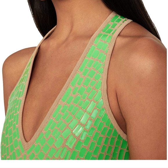 BCBGMAXAZRIA Women's Deep V-Neck Sweater Cocktail - Picture 4 of 4